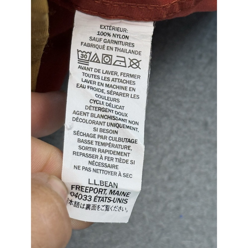 L.L. Bean Anorak Jacket Womens L Multicolor Nylon Hooded 1/2 Zip 505301 - Picture 8 of 9